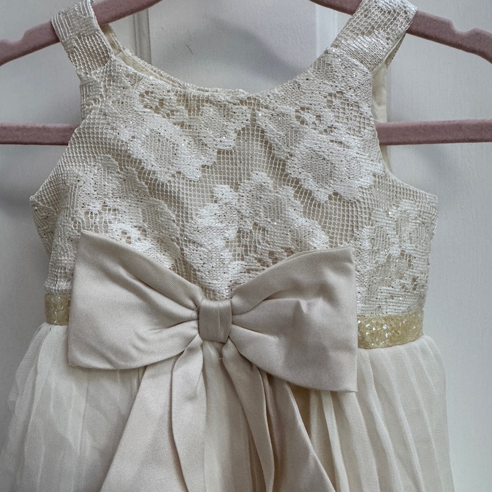 NWOT Sweet Heart Rose 6-9M Formal Girls Cream & Gold Tank Top Holiday Dress - Picture 5 of 6
